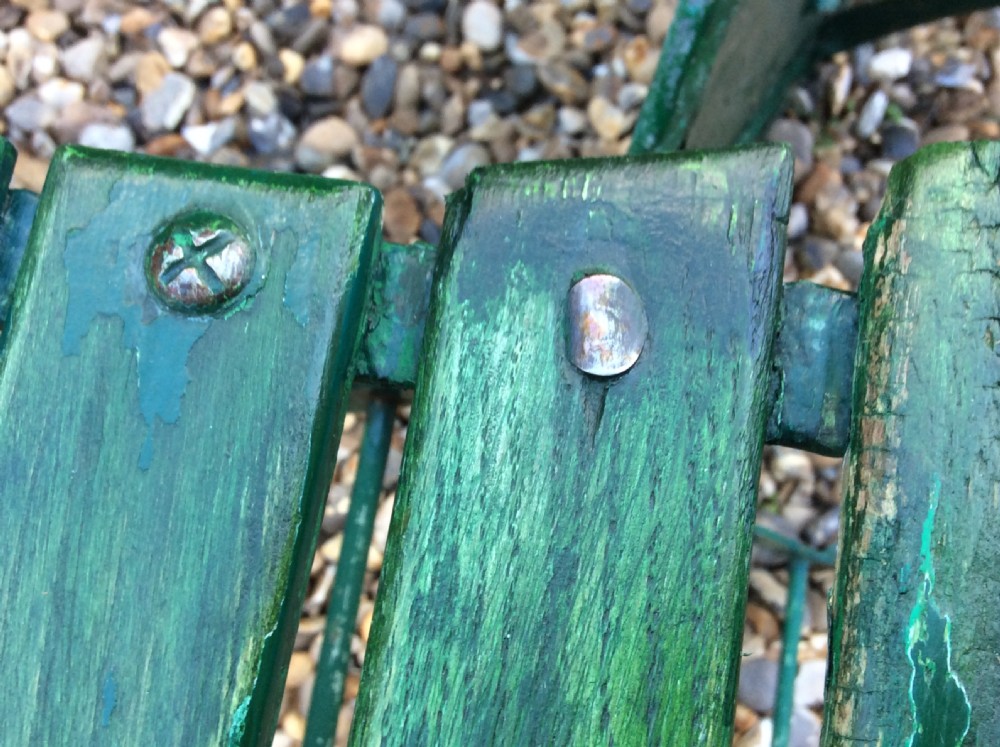 French iron garden table and chairs View XV
