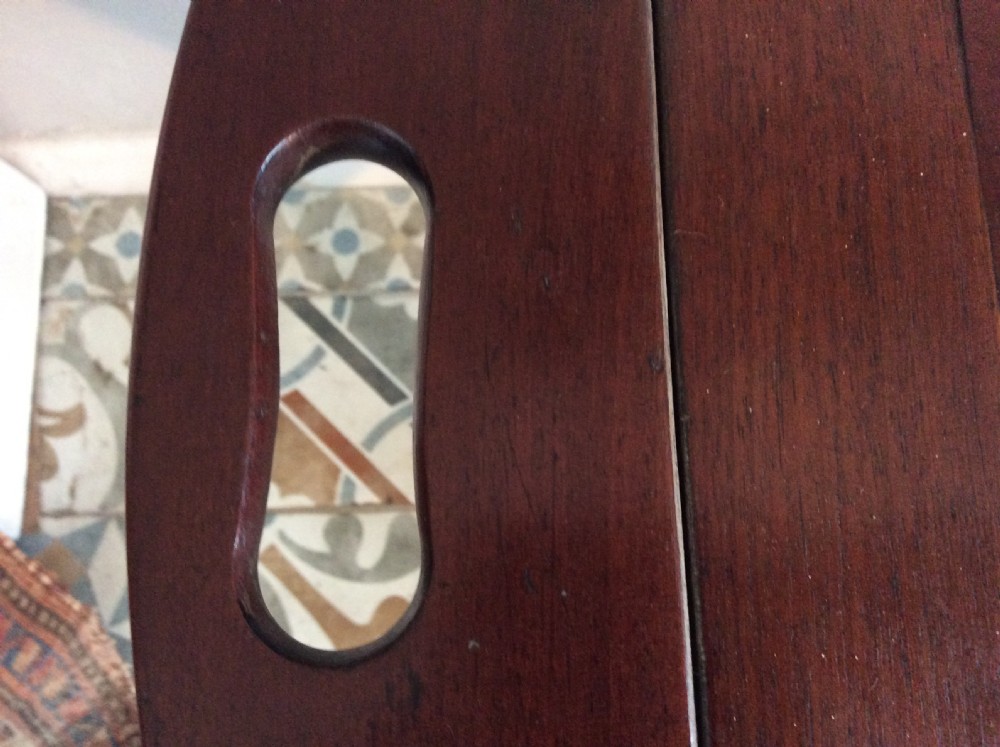 A late Georgian oval butlers tray on stand View VII