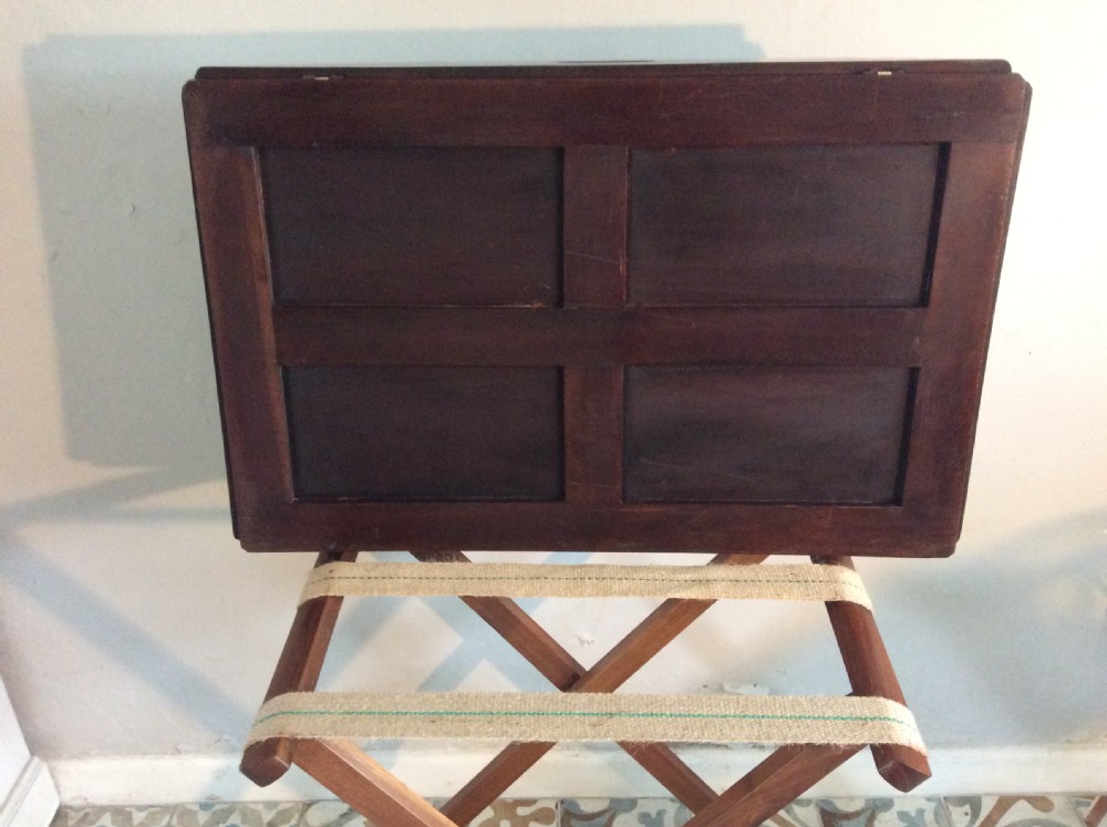 A late Georgian oval butlers tray on stand View XII
