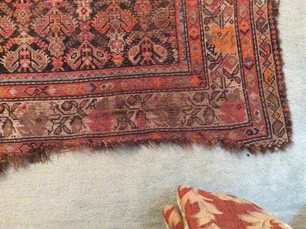 A 19thC Caucasian boteh design rug View V