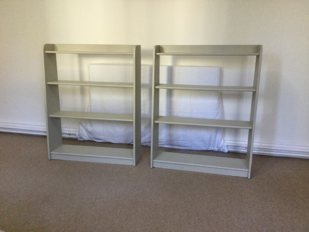 A pair of 1920's Open bookcases
