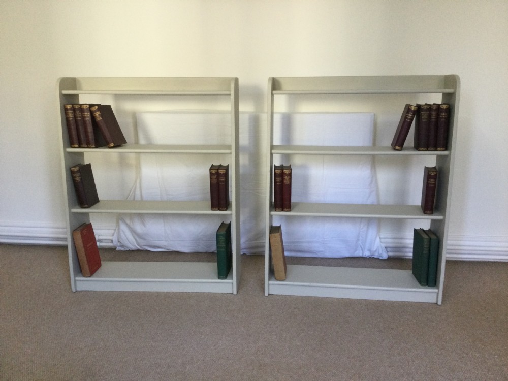 A pair of 1920's Open bookcases View III