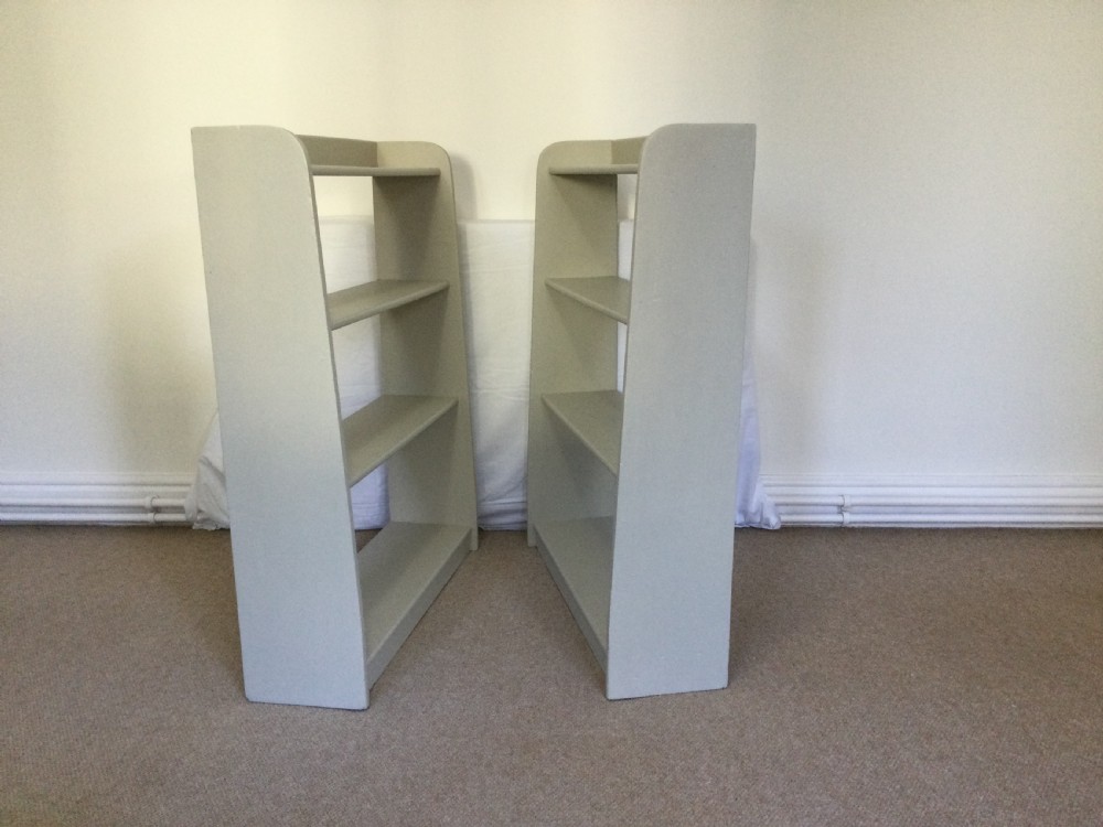 A pair of 1920's Open bookcases View IV