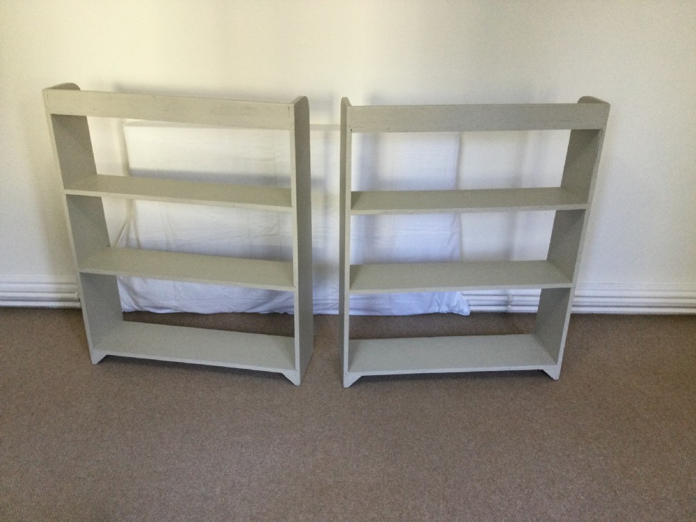 A pair of 1920's Open bookcases View V