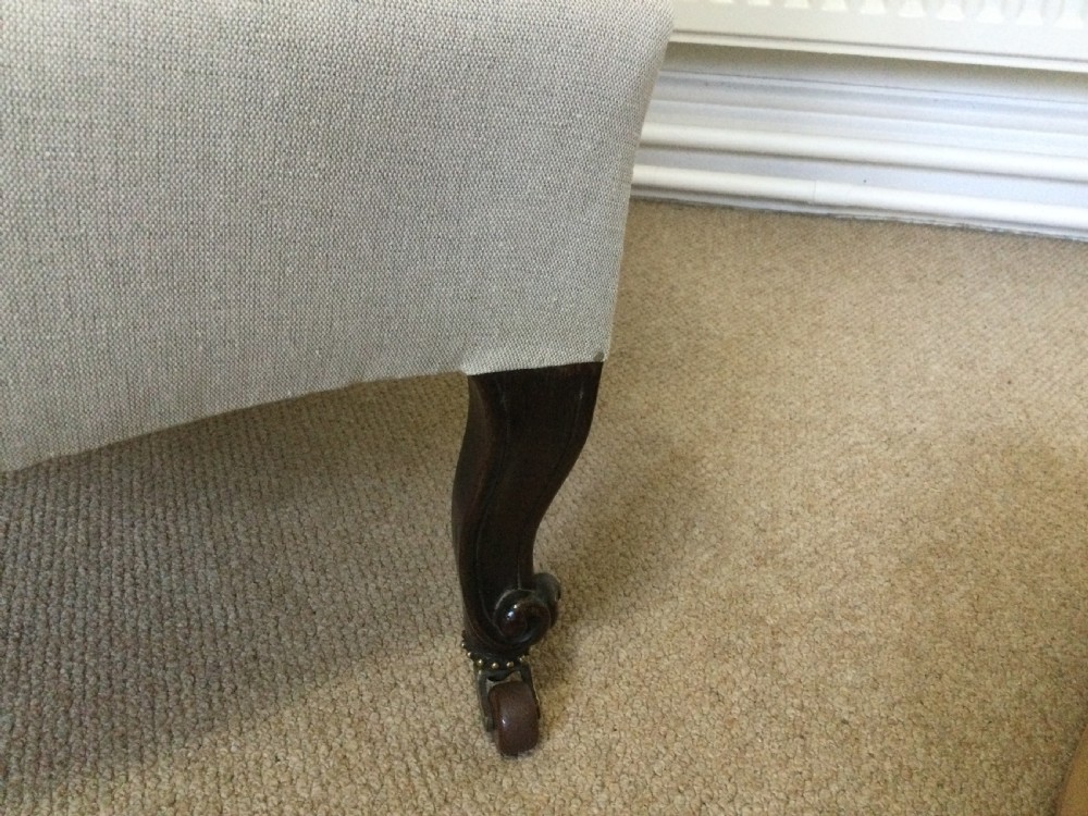An English button back armchair View III