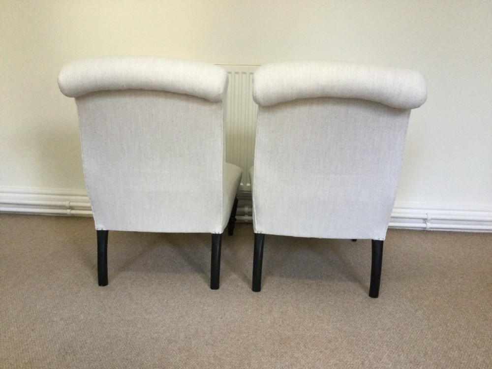 A pair of Napoleon III scroll back chairs View IV