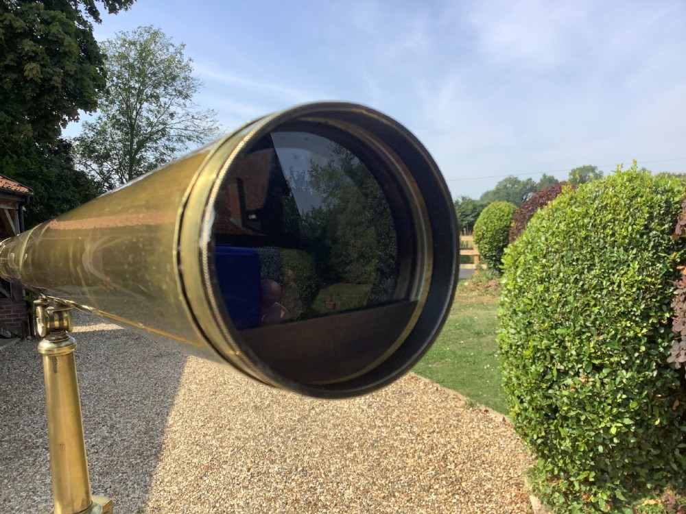 A large brass London made telescope View VII