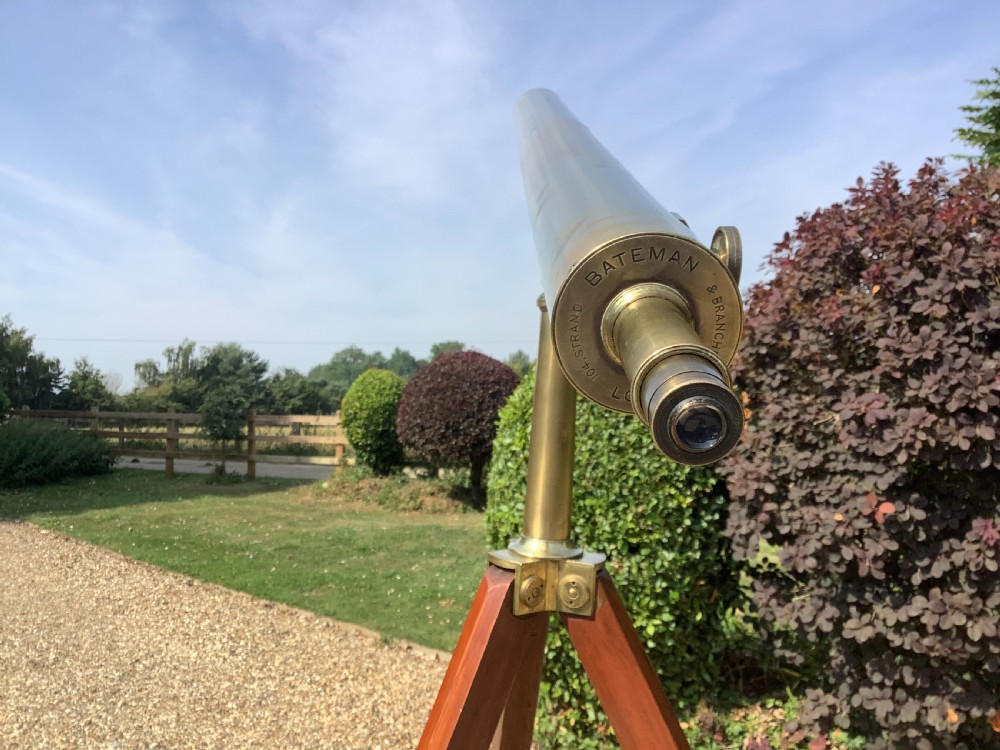 A large brass London made telescope View IX