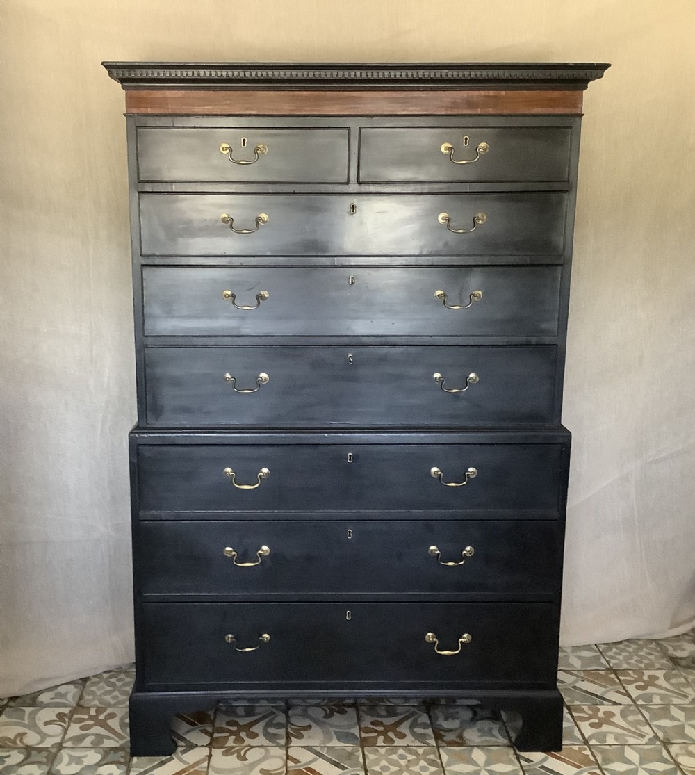 A Georgian chest on chest tallboy