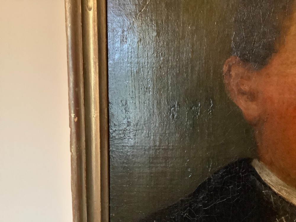 A 19thC oil Portrait of a Gentleman View VII