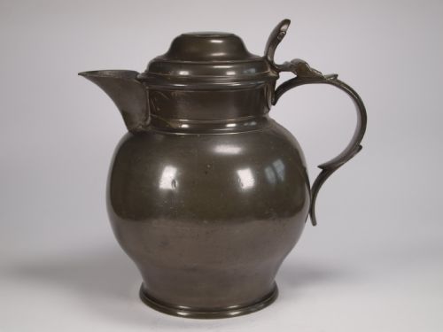 antique english pewter half gallon spouted ale jug circa 1850 - CATEGORY: ANTIQUE JUGS - DATED 1850