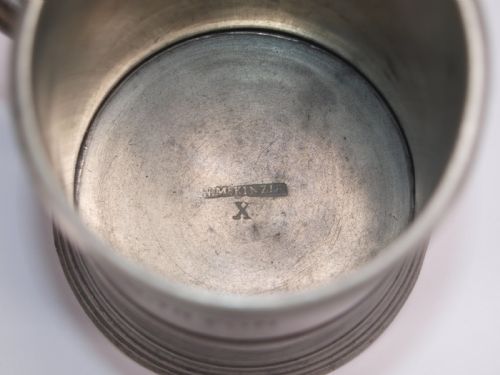 ANTIQUE ENGLISH PEWTER 1 PINT MEASURE BY W MCKENZIE OF BIRMINGHAM 18251841 - ADDITIONAL PHOTO 3
