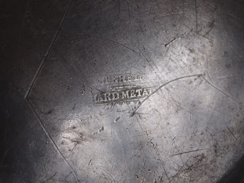 ANTIQUE ENGLISH PEWTER PLAIN RIM PLATE BY WATTS HARTON OF LONDON 18361863 - ADDITIONAL PHOTO 3