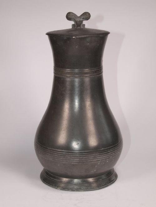 ANTIQUE GUERNSEY 1 QUART LIDDED FLAGON - ADDITIONAL PHOTO 1