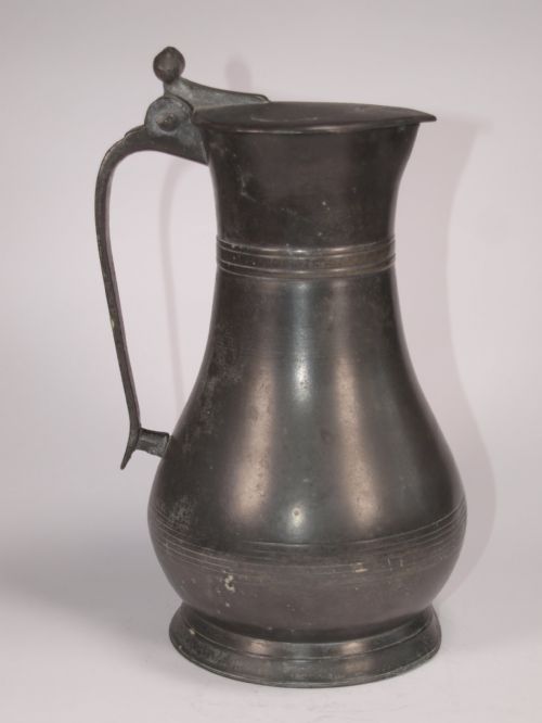 ANTIQUE GUERNSEY 1 QUART LIDDED FLAGON - ADDITIONAL PHOTO 2