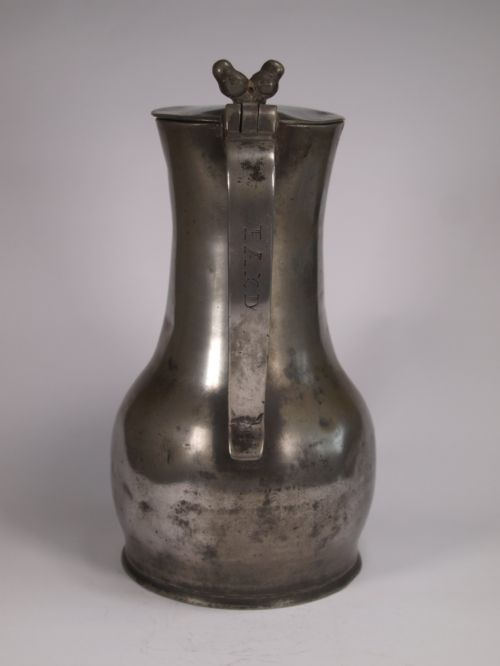 ANTIQUE JERSEY PEWTER MEASURE 1 POT CAPACITY BY JOHN DE ST CROIX - ADDITIONAL PHOTO 1