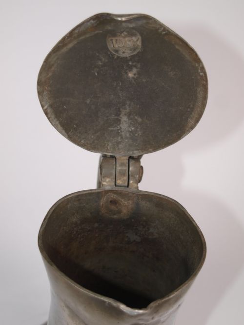 ANTIQUE JERSEY PEWTER MEASURE 1 POT CAPACITY BY JOHN DE ST CROIX - ADDITIONAL PHOTO 10
