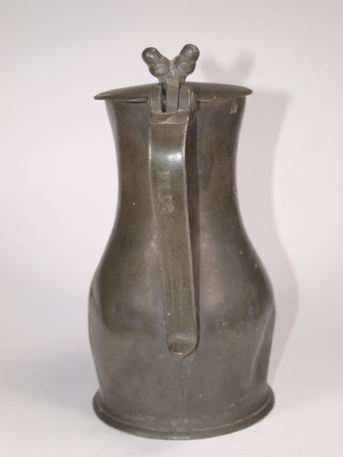 ANTIQUR JERSEY PEWTER 1 QUART MEASURE BY JOHN DE ST CROIX - ADDITIONAL PHOTO 1