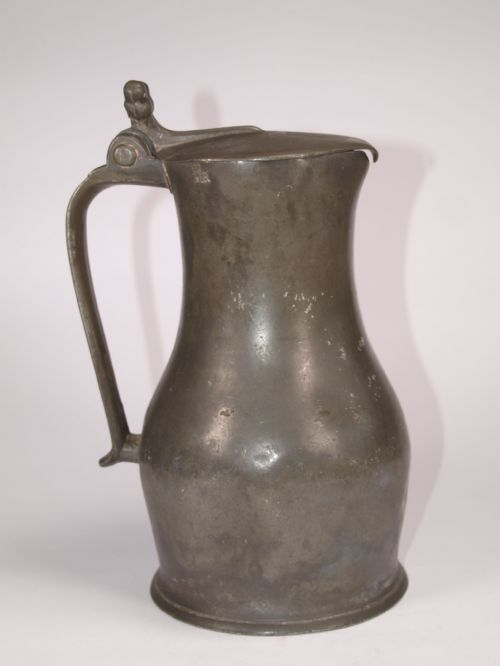 ANTIQUR JERSEY PEWTER 1 QUART MEASURE BY JOHN DE ST CROIX - ADDITIONAL PHOTO 2