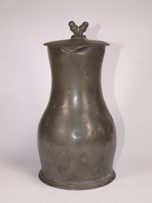 ANTIQUR JERSEY PEWTER 1 QUART MEASURE BY JOHN DE ST CROIX - ADDITIONAL PHOTO 3