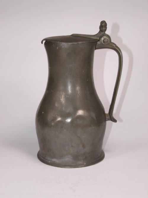 ANTIQUR JERSEY PEWTER 1 QUART MEASURE BY JOHN DE ST CROIX - ADDITIONAL PHOTO 4