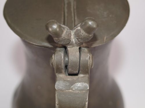 ANTIQUR JERSEY PEWTER 1 QUART MEASURE BY JOHN DE ST CROIX - ADDITIONAL PHOTO 6
