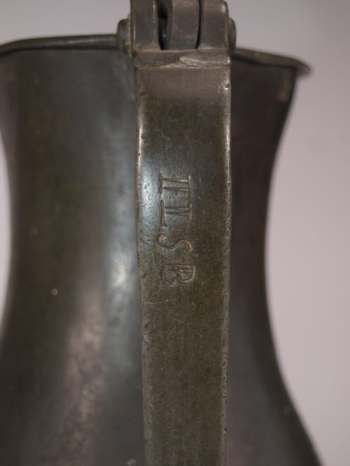 ANTIQUR JERSEY PEWTER 1 QUART MEASURE BY JOHN DE ST CROIX - ADDITIONAL PHOTO 8
