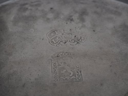 ANTIQUE ENGLISH PEWTER 9 INCH PLATE BY WILLIAM COOKE OF BRISTOL 17951812 - ADDITIONAL PHOTO 3