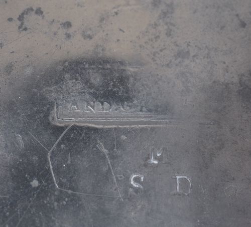 ANTIQUE ENGLISH PEWTER 9 INCH SINGLE REEDED DEEP PLATE BY SPACKMAN GRANT 17081738 - ADDITIONAL PHOTO 3