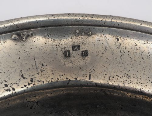 ANTIQUE ENGLISH PEWTER 15IN DISH BY JOHN SHOREY I 16831722 - ADDITIONAL PHOTO 3