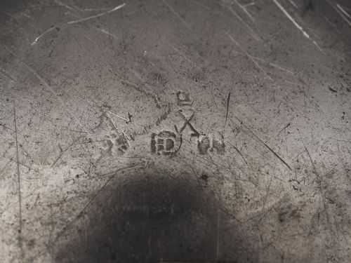 ANTIQUE ENGLISH PEWTER 9IN PLAIN RIM PLATE BY JOHN OSBORN II 1785 - ADDITIONAL PHOTO 3
