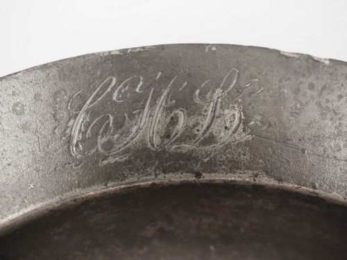 ANTIQUE ENGLISH PEWTER 9IN PLAIN RIM DEEP PLATE BY YATES BIRCH SPOONER 18281839 - ADDITIONAL PHOTO 2