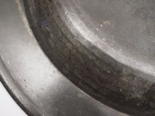 ANTIQUE ENGLISH PEWTER 9IN PLAIN RIM DEEP PLATE BY YATES BIRCH SPOONER 18281839 - ADDITIONAL PHOTO 6