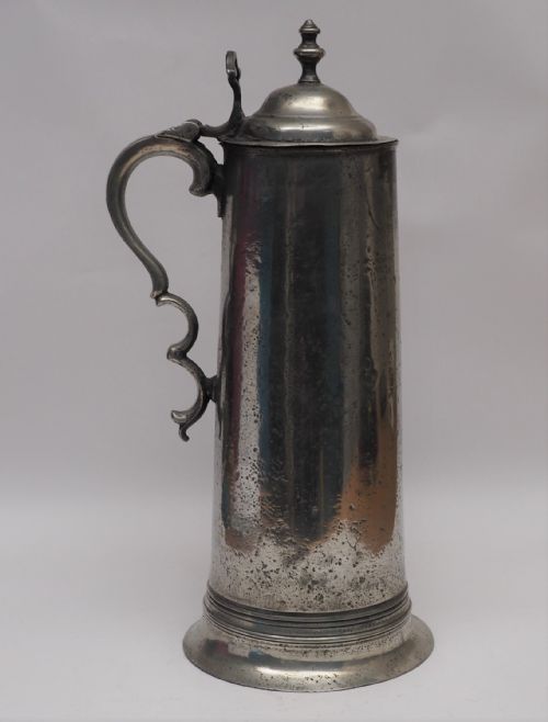 ANTIQUE ENGLISH PEWTER SPIRE FLAGON BY INGRAM HUNT 1778 1807 - ADDITIONAL PHOTO 2