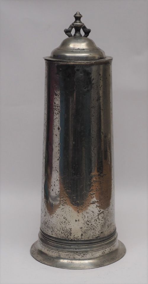 ANTIQUE ENGLISH PEWTER SPIRE FLAGON BY INGRAM HUNT 1778 1807 - ADDITIONAL PHOTO 3