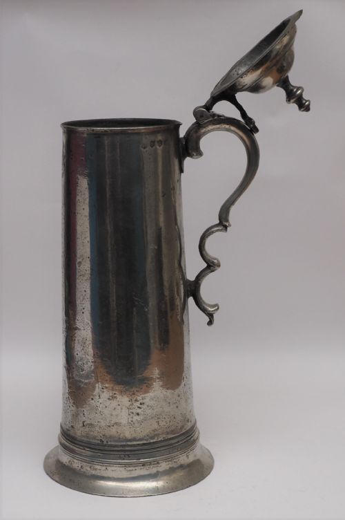 ANTIQUE ENGLISH PEWTER SPIRE FLAGON BY INGRAM HUNT 1778 1807 - ADDITIONAL PHOTO 4