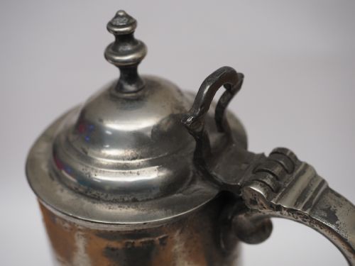ANTIQUE ENGLISH PEWTER SPIRE FLAGON BY INGRAM HUNT 1778 1807 - ADDITIONAL PHOTO 6