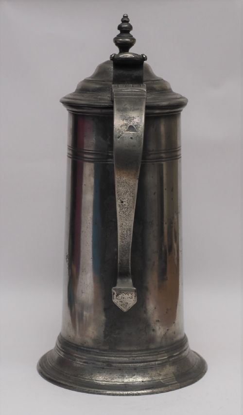 ANTIQUE ENGLISH PEWTER SPIRE FLAGON BY JOHN NEWHAM DATED 1726 - ADDITIONAL PHOTO 1