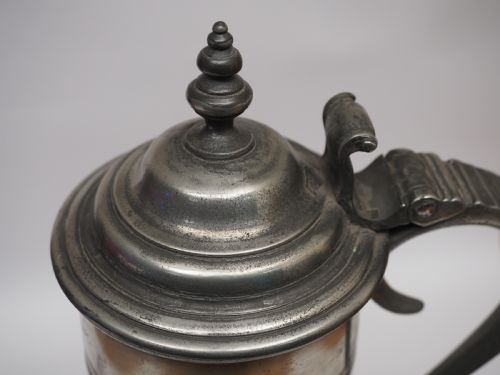 ANTIQUE ENGLISH PEWTER SPIRE FLAGON BY JOHN NEWHAM DATED 1726 - ADDITIONAL PHOTO 5
