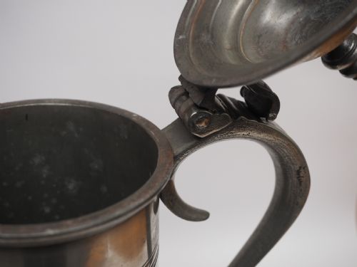 ANTIQUE ENGLISH PEWTER SPIRE FLAGON BY JOHN NEWHAM DATED 1726 - ADDITIONAL PHOTO 7