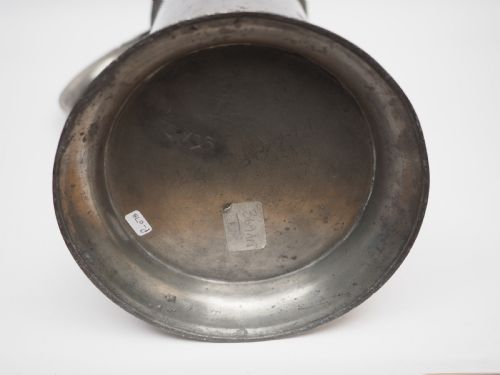 ANTIQUE ENGLISH PEWTER SPIRE FLAGON BY JOHN NEWHAM DATED 1726 - ADDITIONAL PHOTO 9