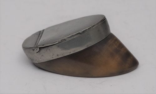 antique scottish pewter table snuff mull by john durie 18301868 - CATEGORY: ANTIQUE BOXES - DATED 1850
