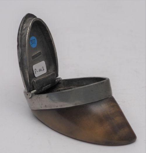 ANTIQUE SCOTTISH PEWTER TABLE SNUFF MULL BY JOHN DURIE 18301868 - ADDITIONAL PHOTO 1