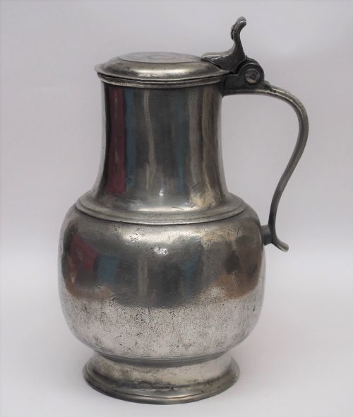 antique dutch pewter angel flagon maastricht circa 1720 - CATEGORY: ANTIQUE METAL - DATED 18TH CENTURY