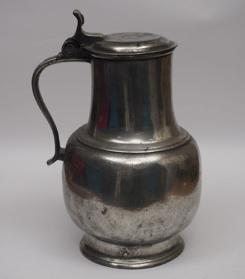 ANTIQUE DUTCH PEWTER ANGEL FLAGON MAASTRICHT CIRCA 1720 - ADDITIONAL PHOTO 6