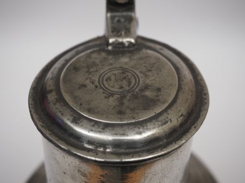 ANTIQUE DUTCH PEWTER ANGEL FLAGON MAASTRICHT CIRCA 1720 - ADDITIONAL PHOTO 9