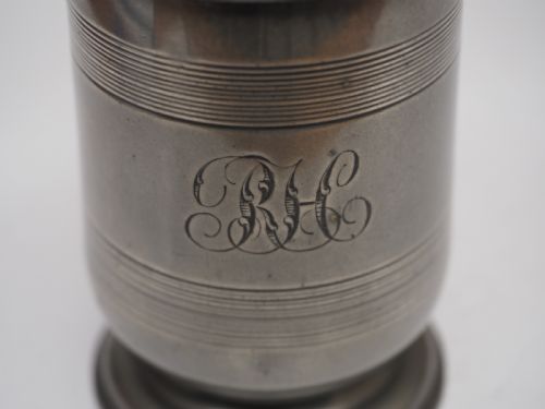 ANTIQUE ENGLISH PEWTER 1 PINT LIDDED TANKARD CIRCA 180020 - ADDITIONAL PHOTO 8