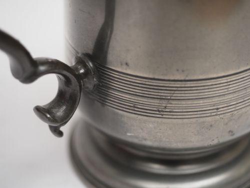 ANTIQUE ENGLISH PEWTER 1 PINT LIDDED TANKARD CIRCA 180020 - ADDITIONAL PHOTO 11