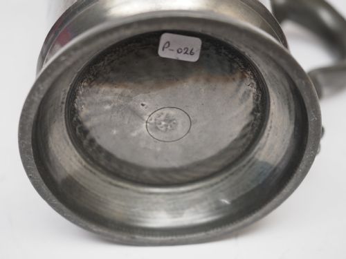 ANTIQUE ENGLISH PEWTER 1 PINT MEASURE JAMES GRIMES OF LONDON 1851 1883 - ADDITIONAL PHOTO 4