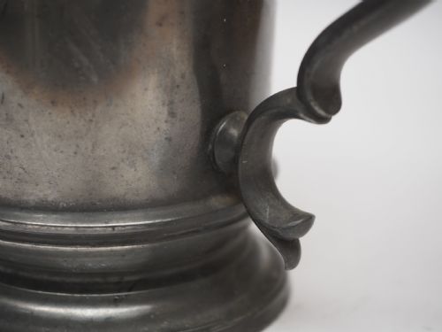 ANTIQUE ENGLISH PEWTER 1 PINT MEASURE JAMES GRIMES OF LONDON 1851 1883 - ADDITIONAL PHOTO 8
